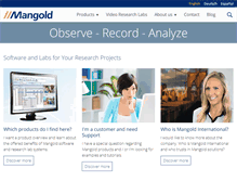 Tablet Screenshot of mangold-international.com
